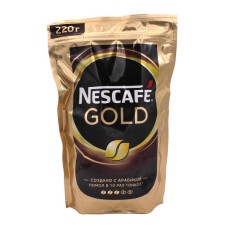 Кофе растворимый Nescafe Gold 220 гр. (пакет)