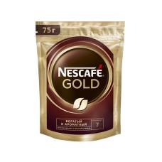 Кофе растворимый Nescafe Gold 75 гр. (пакет)
