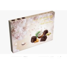 Конфеты DEMIDOFF ассорти молочный шоколад миндаль, фисташка и кокос 142 гр.