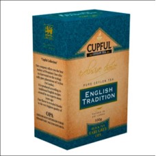 Чай Cupful English Tradition черный с бергамотом 100 гр .(картон)